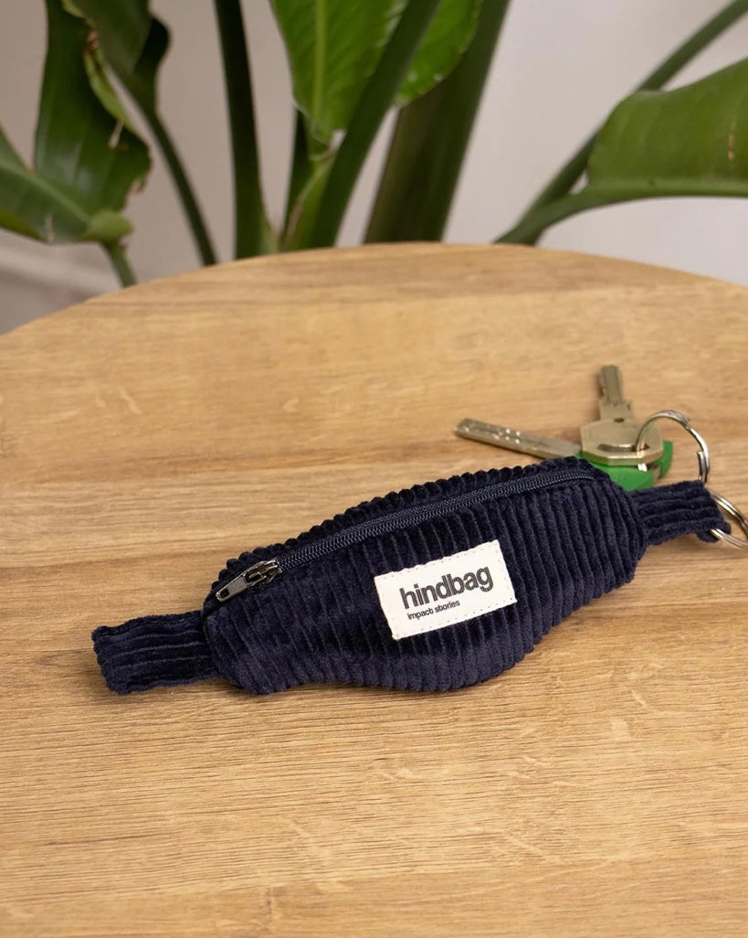 hindbag Schlüsselanhänger Come Velours dunkelblau