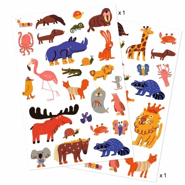 Djeco Tattoos Lustige Tiere