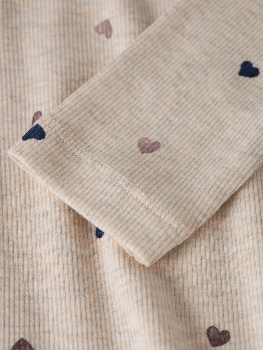 name it Shirt Herzen (nmfnutti) Peyote Melange