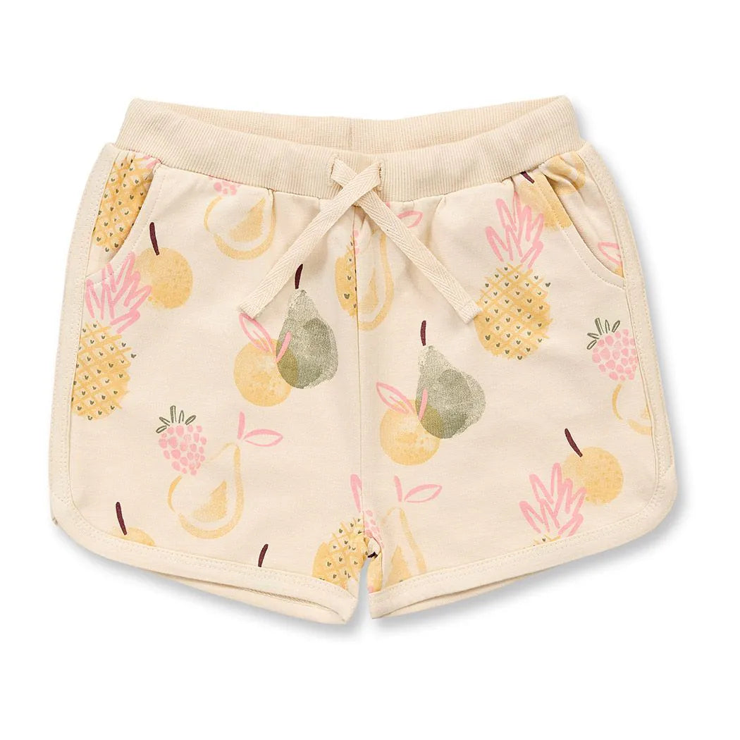 Sense Organics Shorts MARLEN beige mit Früchten