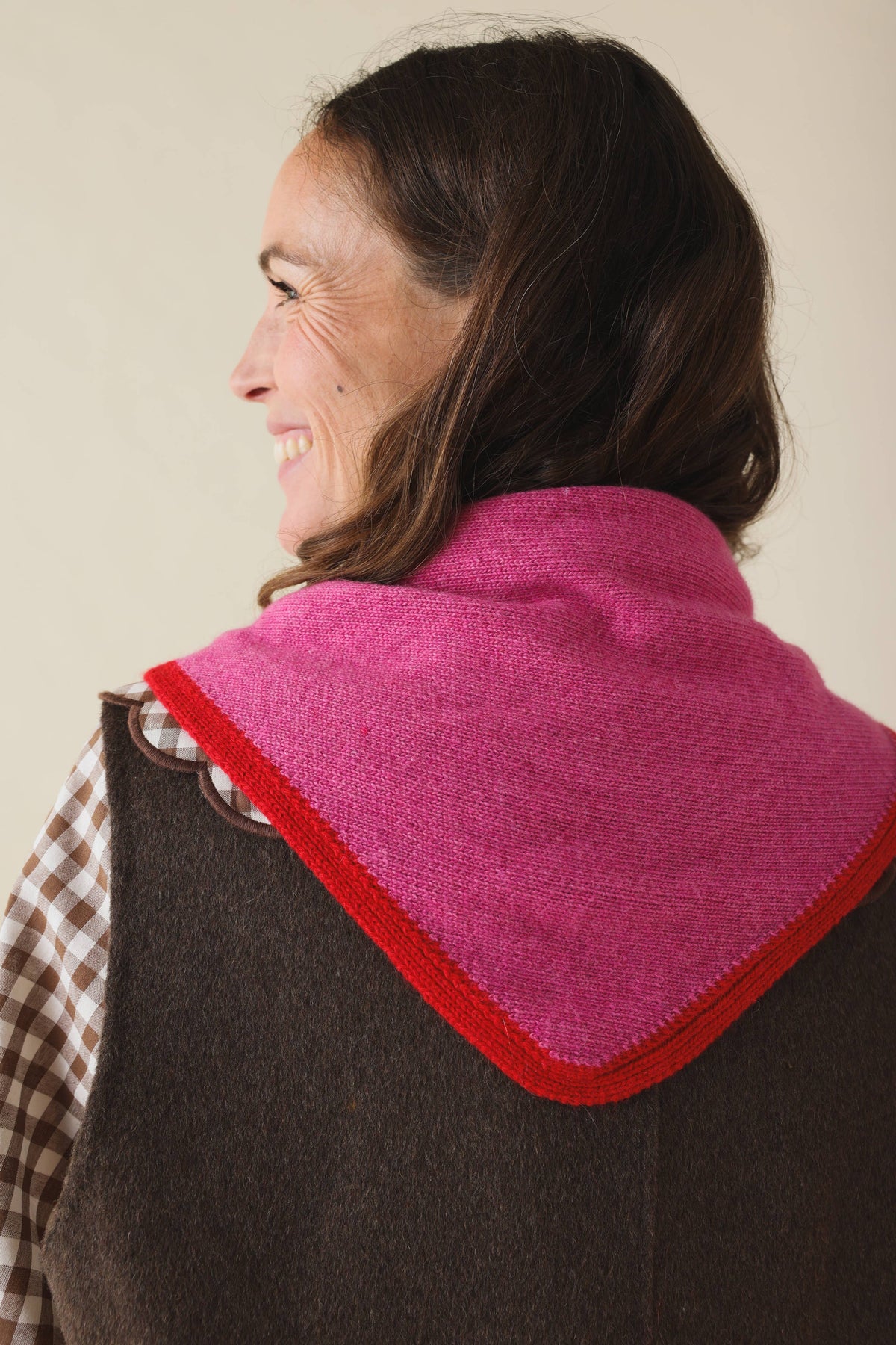 So Family Colette Bicolor‑Schal rosa/rot