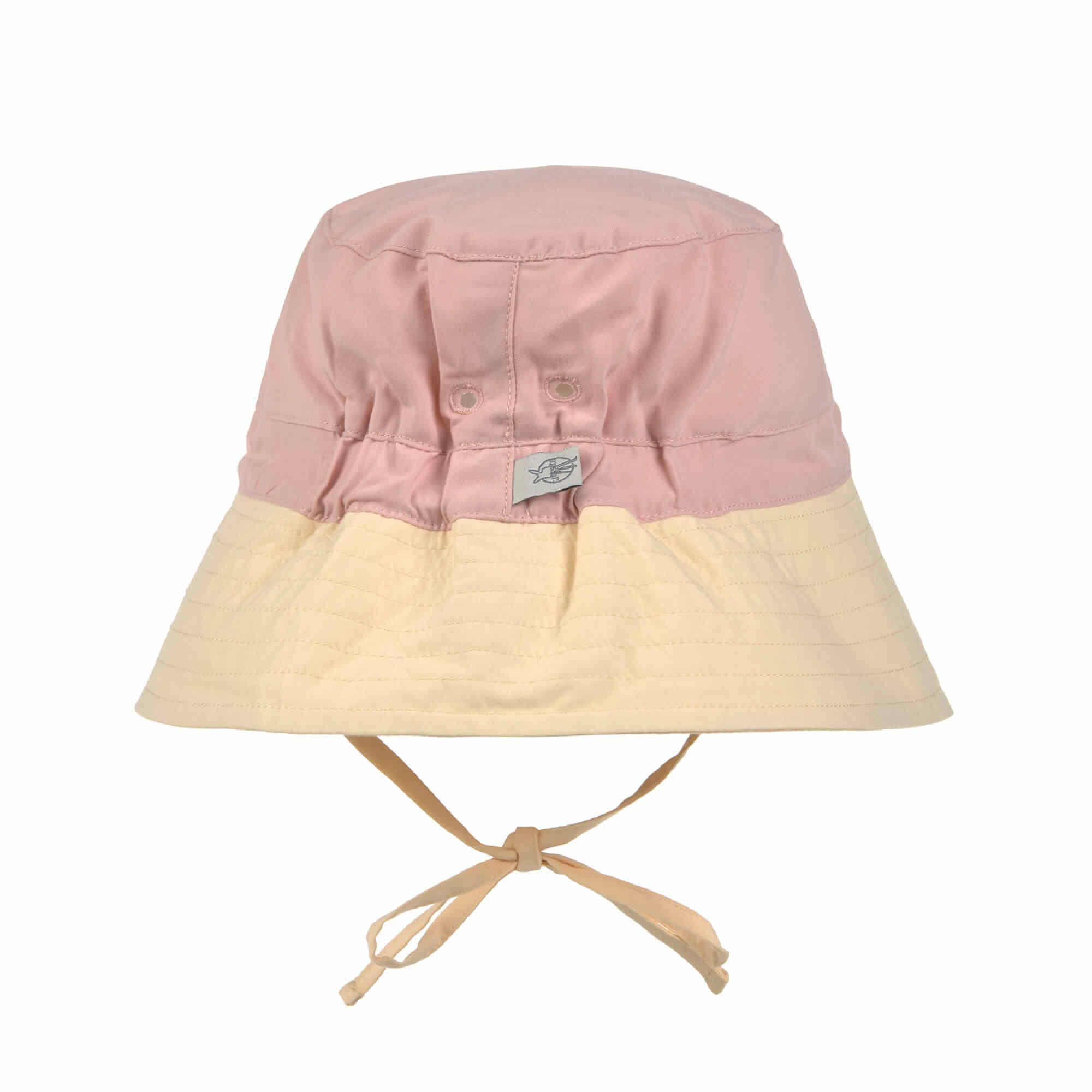 Lässig rosa Sonnenhut mit gelber Krempe