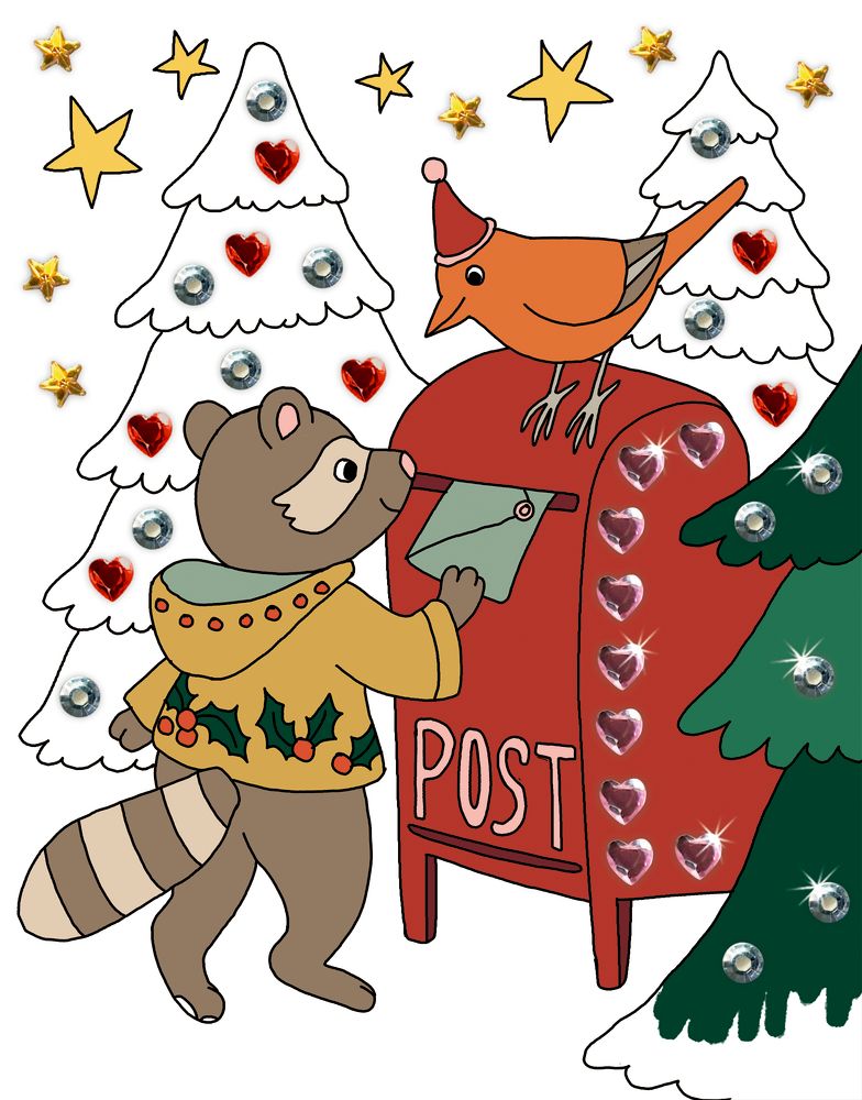 Die Spiegelburg Malblock mit Glitzersteinchen Frohe Weihnachten!