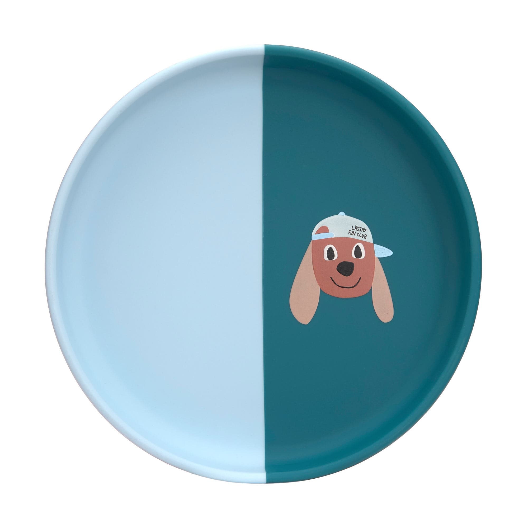 Lässig Silikonteller blau