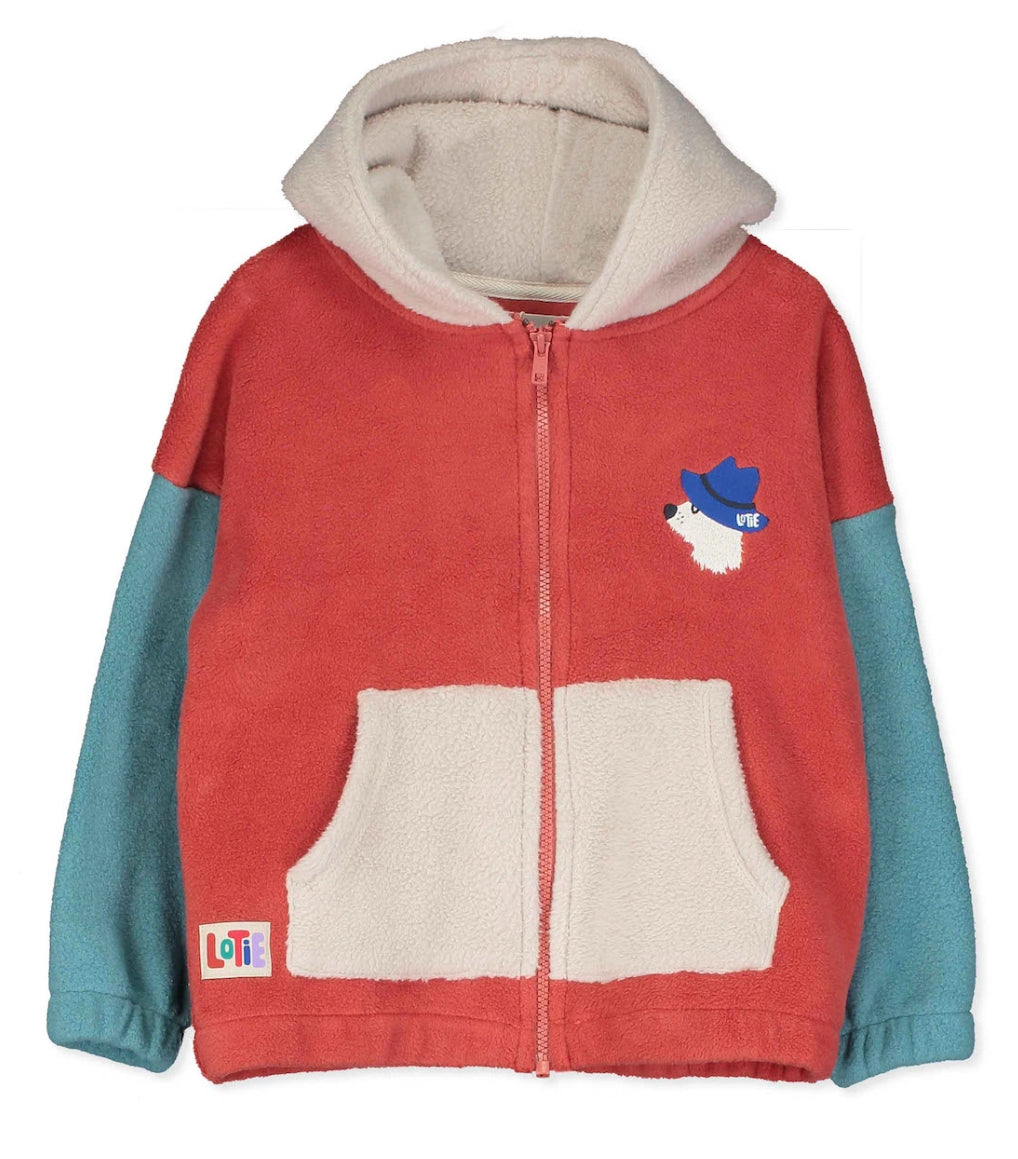 lötiekids Teddy Kapuzen-Fleecejacke Colour Block