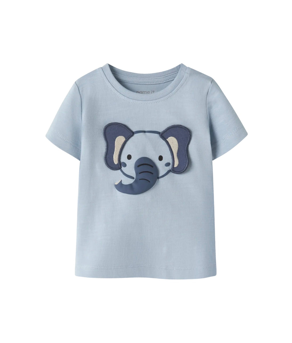 name it Baby T-Shirt Elefant (nbmhole) Blue Fog