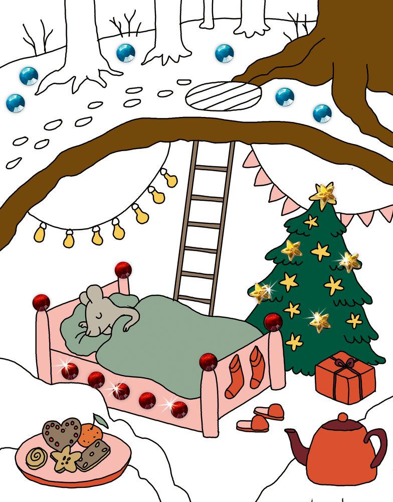 Die Spiegelburg Malblock mit Glitzersteinchen Frohe Weihnachten!