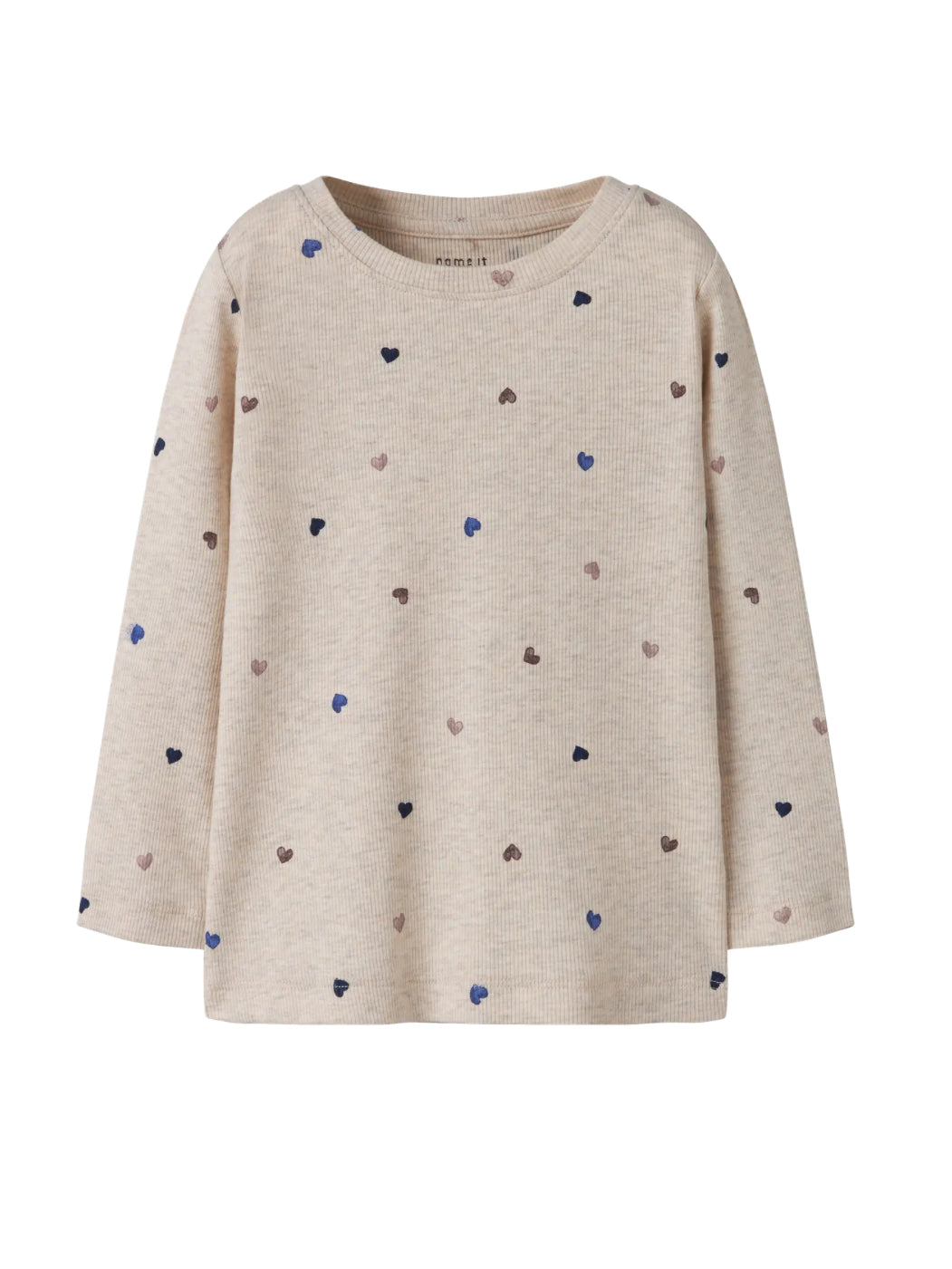 name it Shirt Herzen (nmfnutti) Peyote Melange