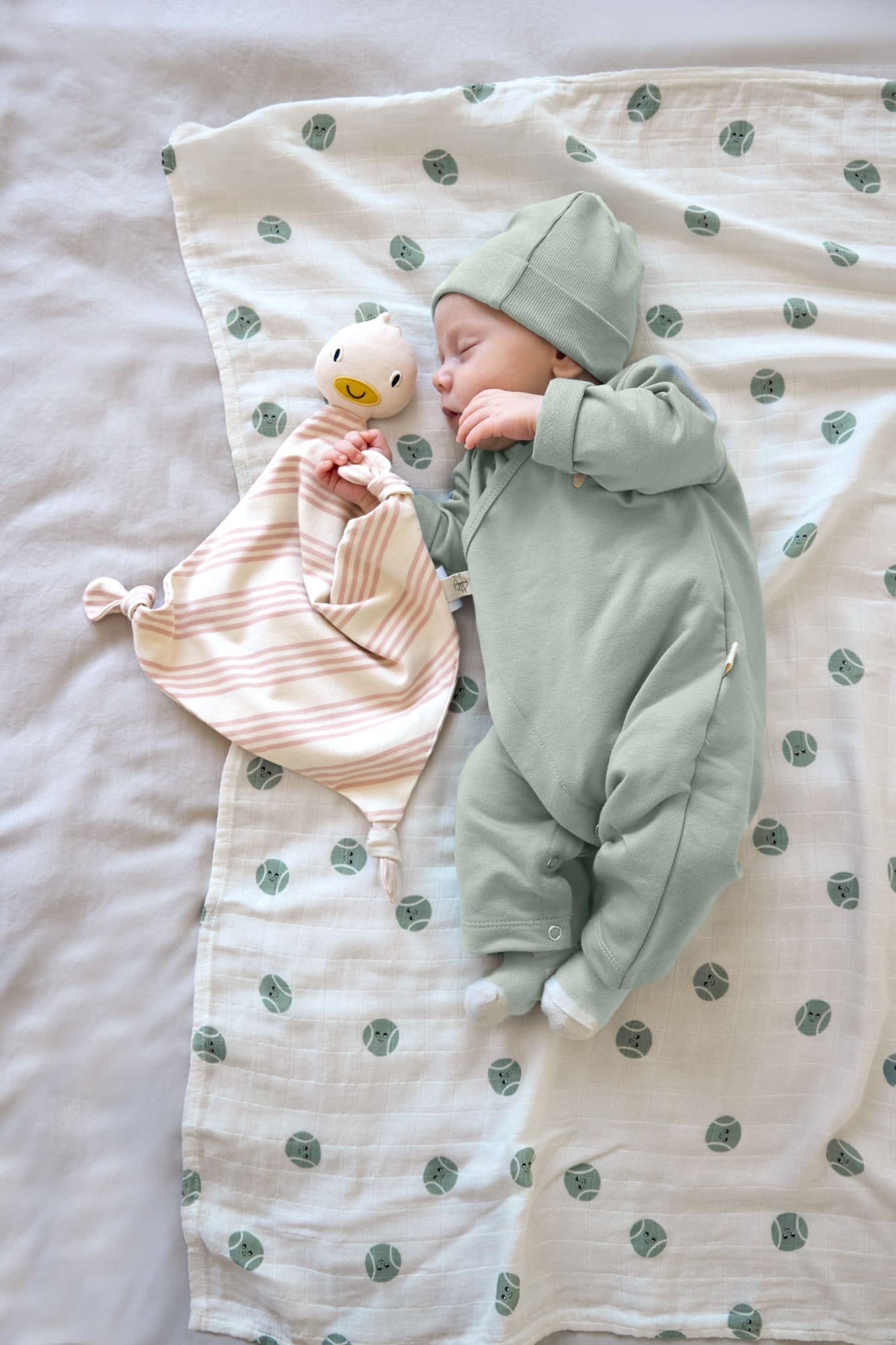 lässig Mulltücher 3er-Set 80 x 80 CM - Tiny Team hellblau