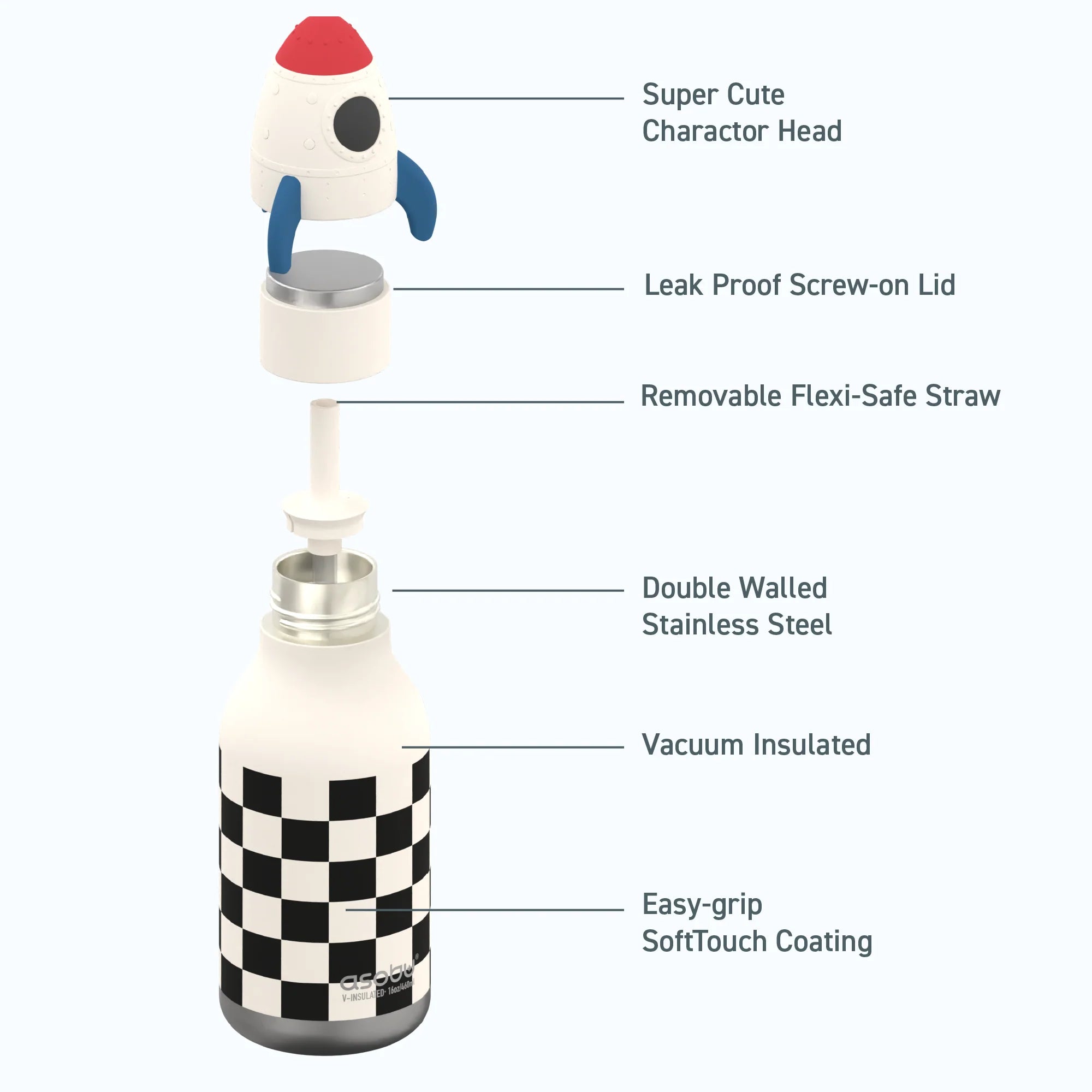 asobu Trinkflasche Bestie Bottle Elefant