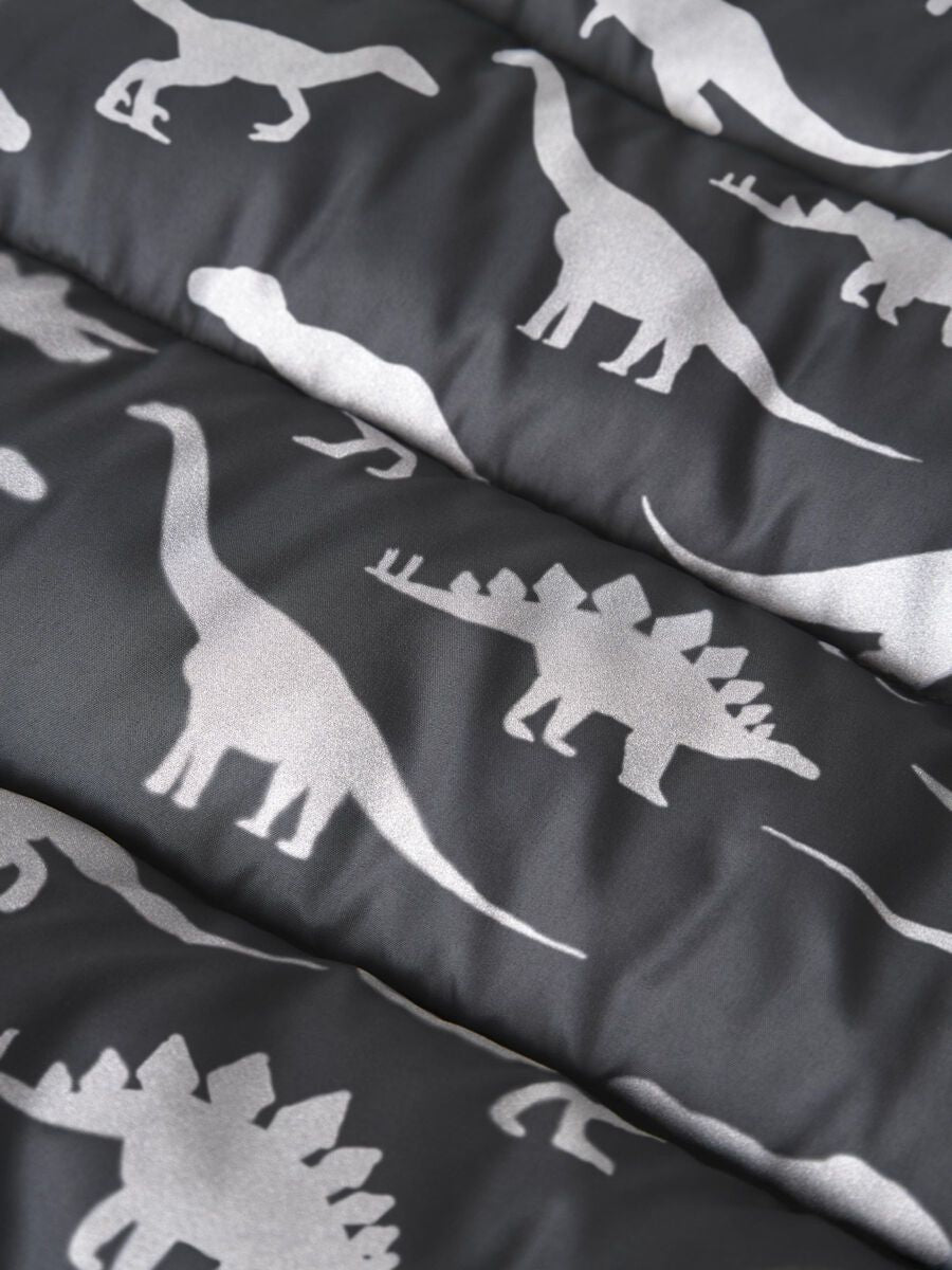 name it wattierte Jacke mit Dinoprint grau (nmmmosan)