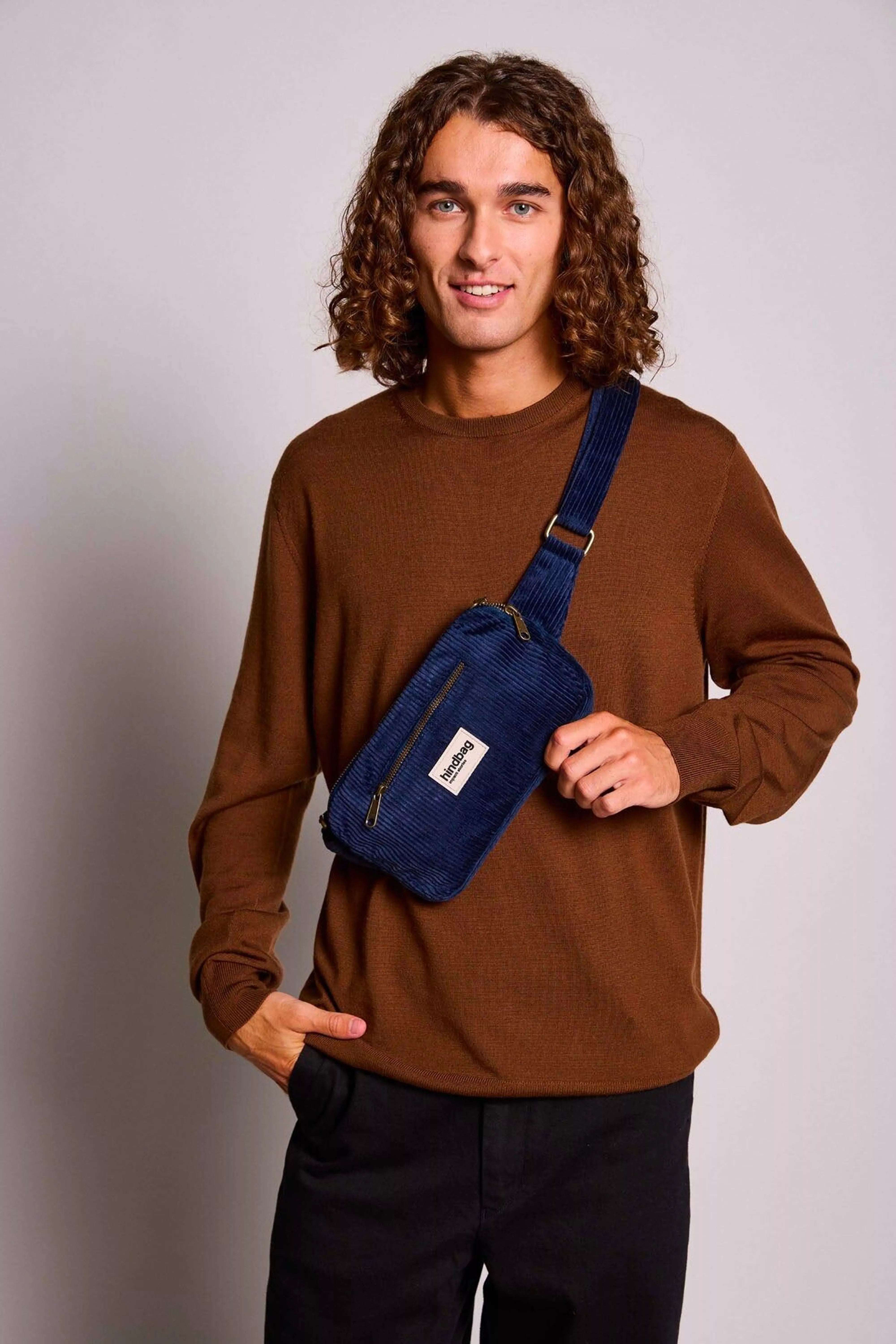hindbag Harry Velours Marine