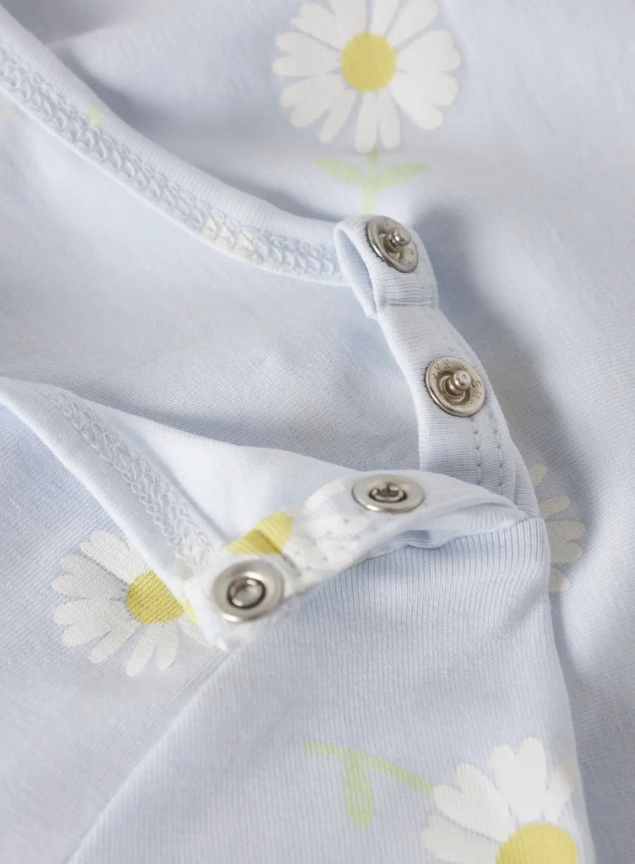 name it Kurzarmkleid Blau mit Gänseblümchen (nbfvandora)
