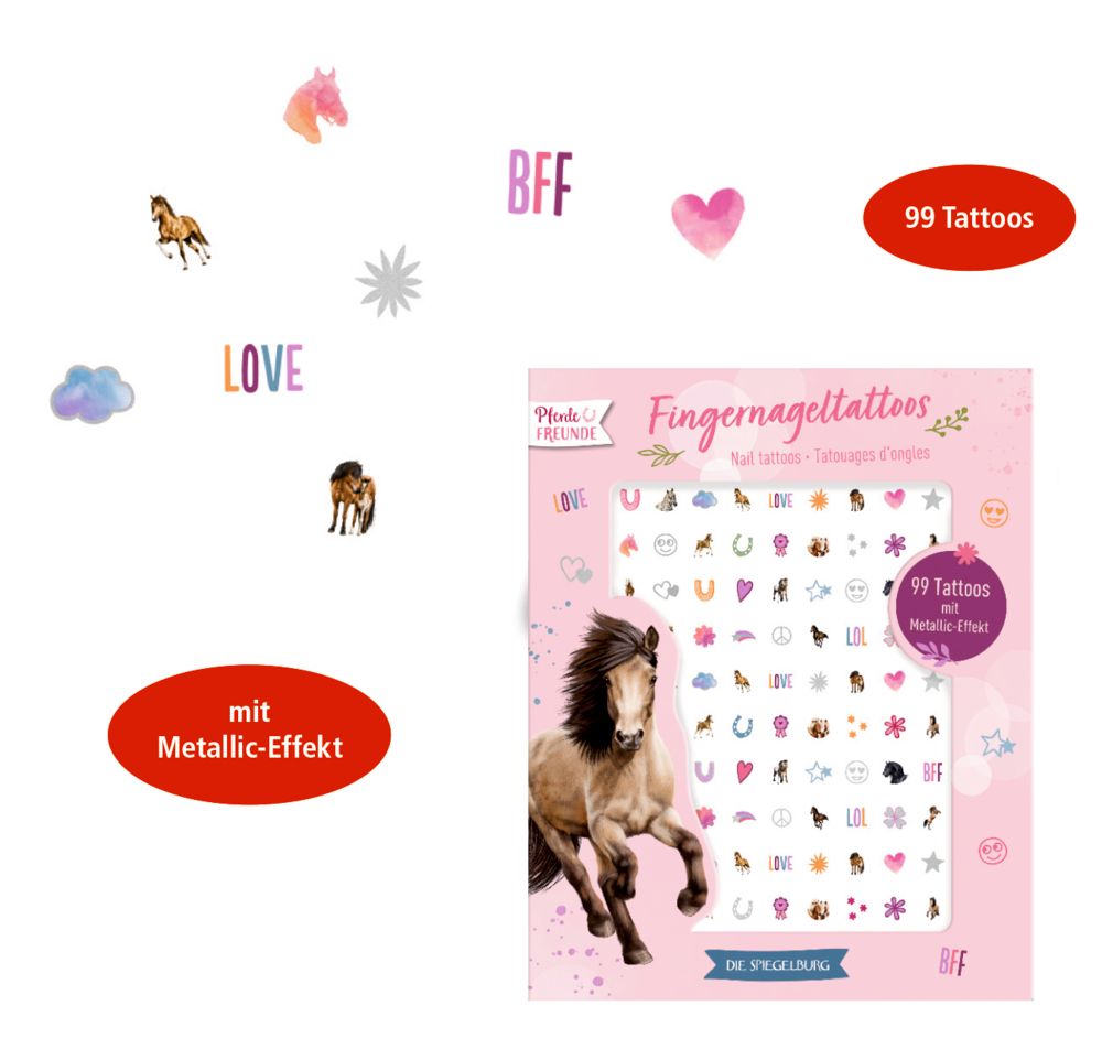 Die Spiegelburg Fingernageltattoos Pferdefreunde