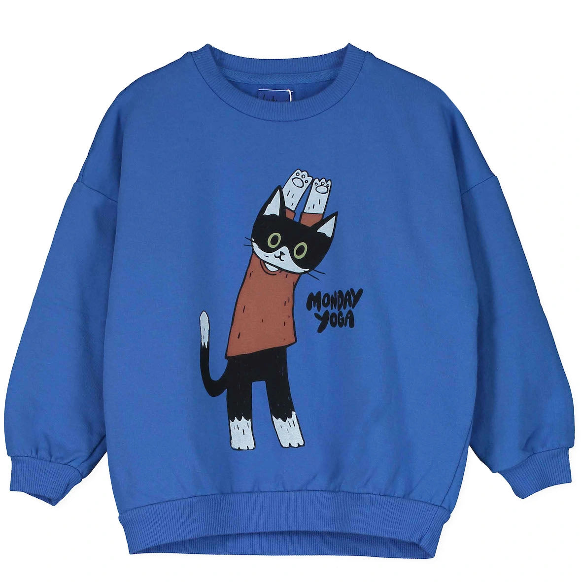 lötiekids Sweatshirt Yogui Cat Ink Blue