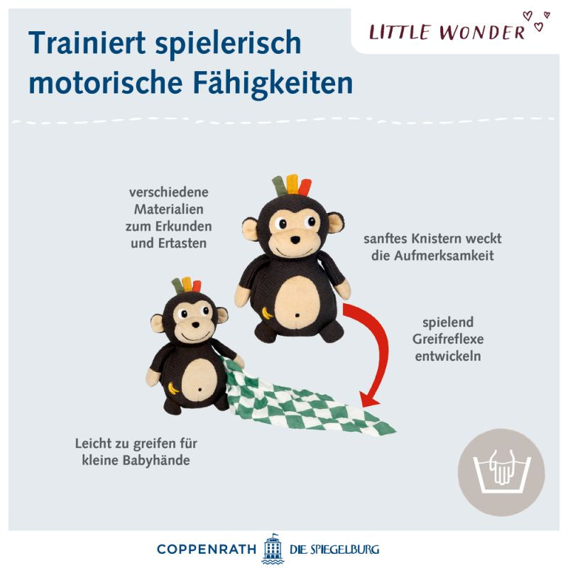 Die Spiegelburg Kuscheltier mit Schnuffeltuch Affe