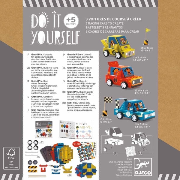 Djeco Do it Yourself 3 Rennautos