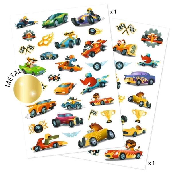 Djeco Tattoos Rennwagen