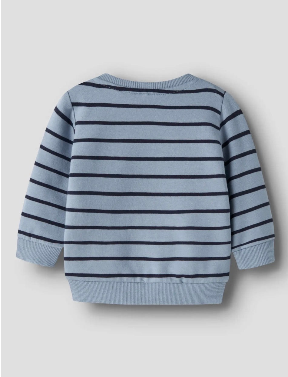 name it Baby Sweatshirt (nbmlarsbo) Ashley Blue