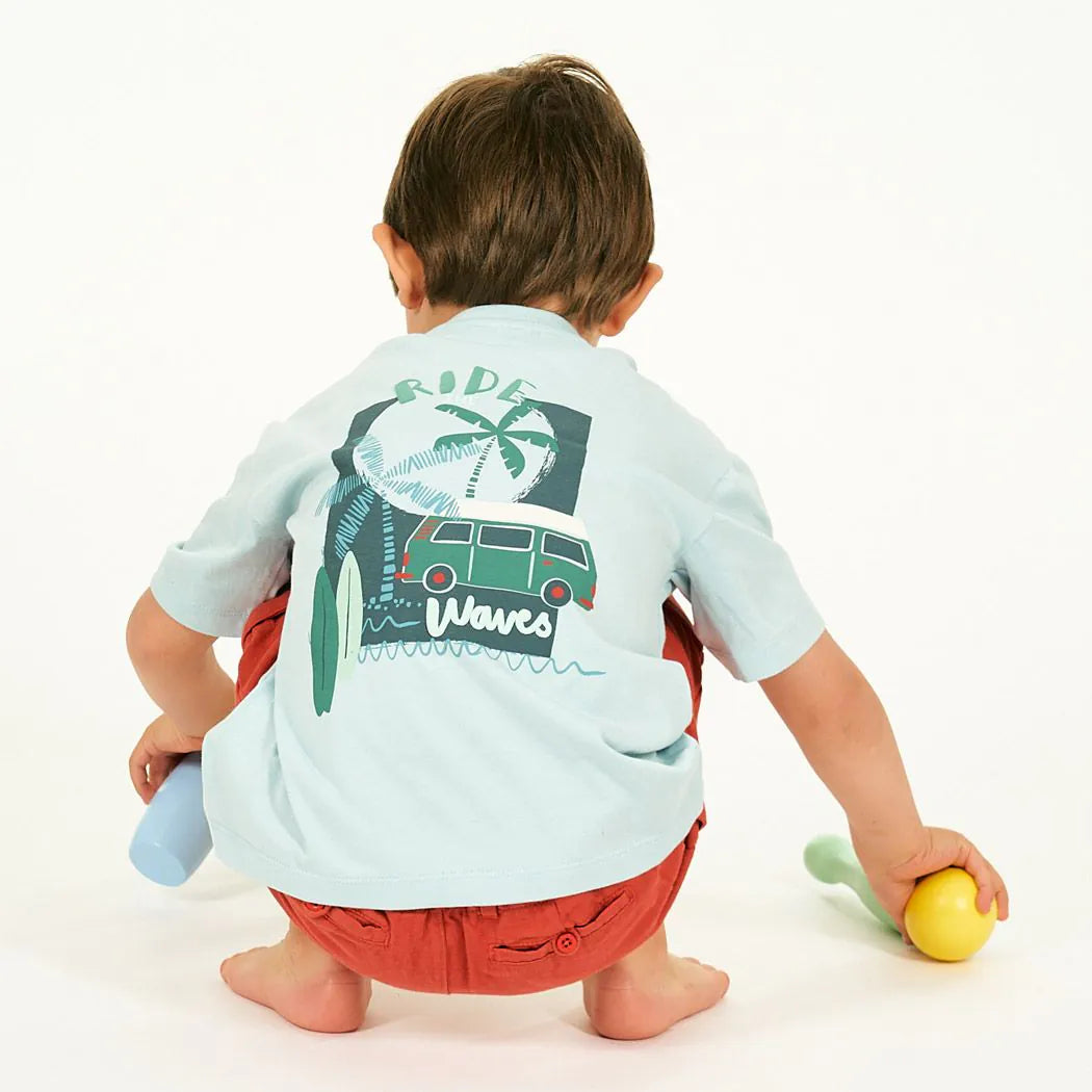 Sense Organics T-Shirt OSWIN Camper Light Blue