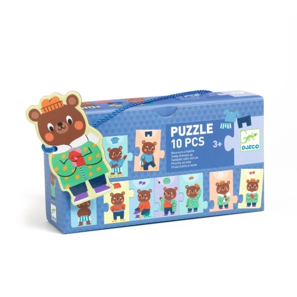Djeco Puzzle Teddybär zieht sich an