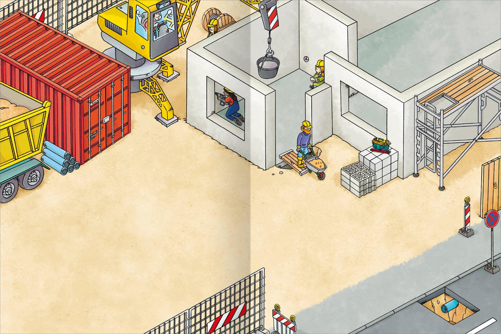 ars Edition Das Metallic Stickerbuch Baustelle