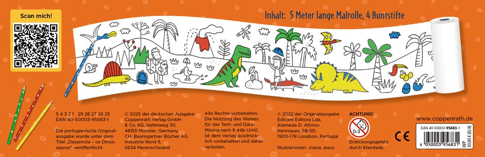 Coppenrath Meine erste Malrolle Dinos & Co.