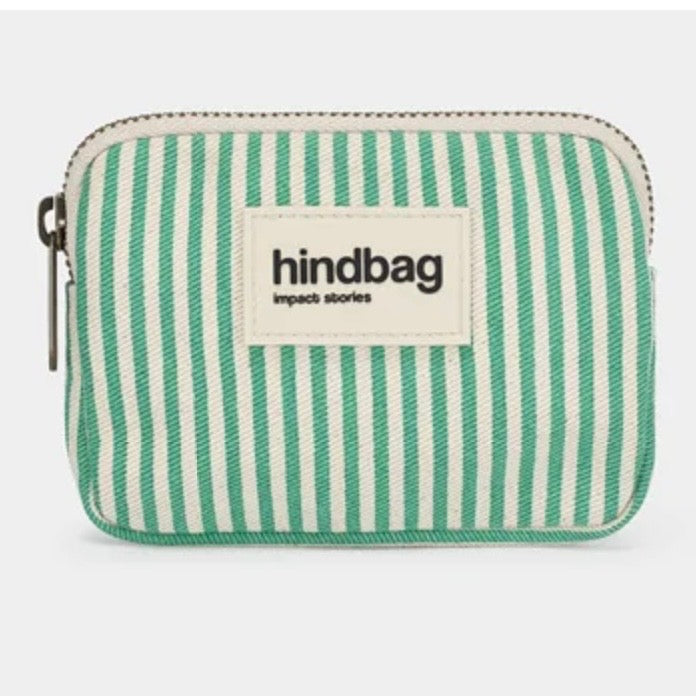 hindbag Geldbeutel Lili grün gestreift