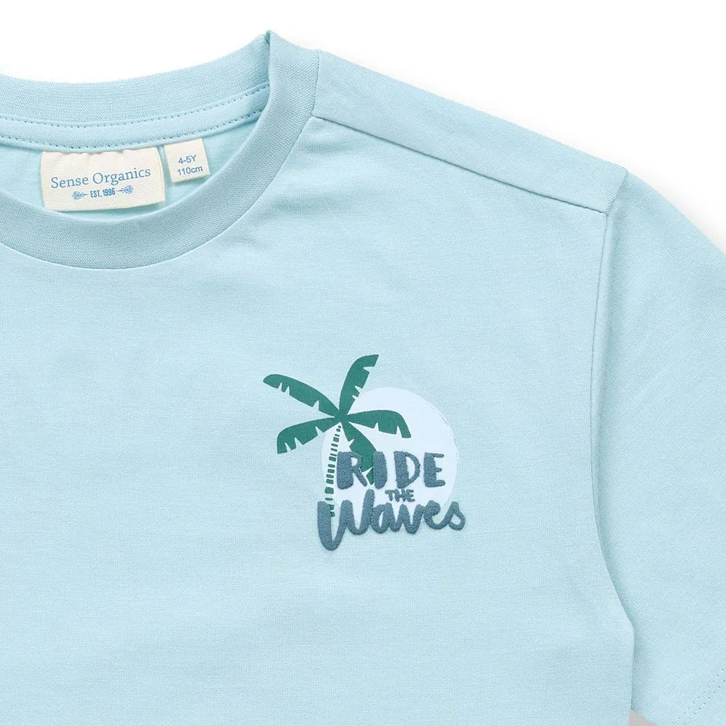 Sense Organics T-Shirt OSWIN Camper Light Blue
