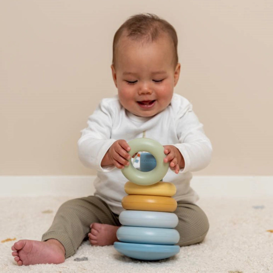 Little Dutch Stapelringe Stapelturm Blau