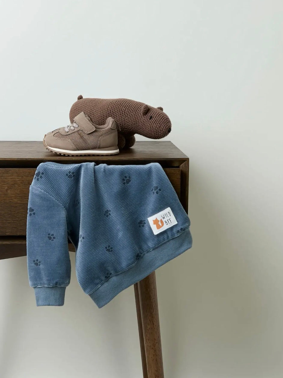 name it Baby Sweatshirt velours (nbmnorden) blau