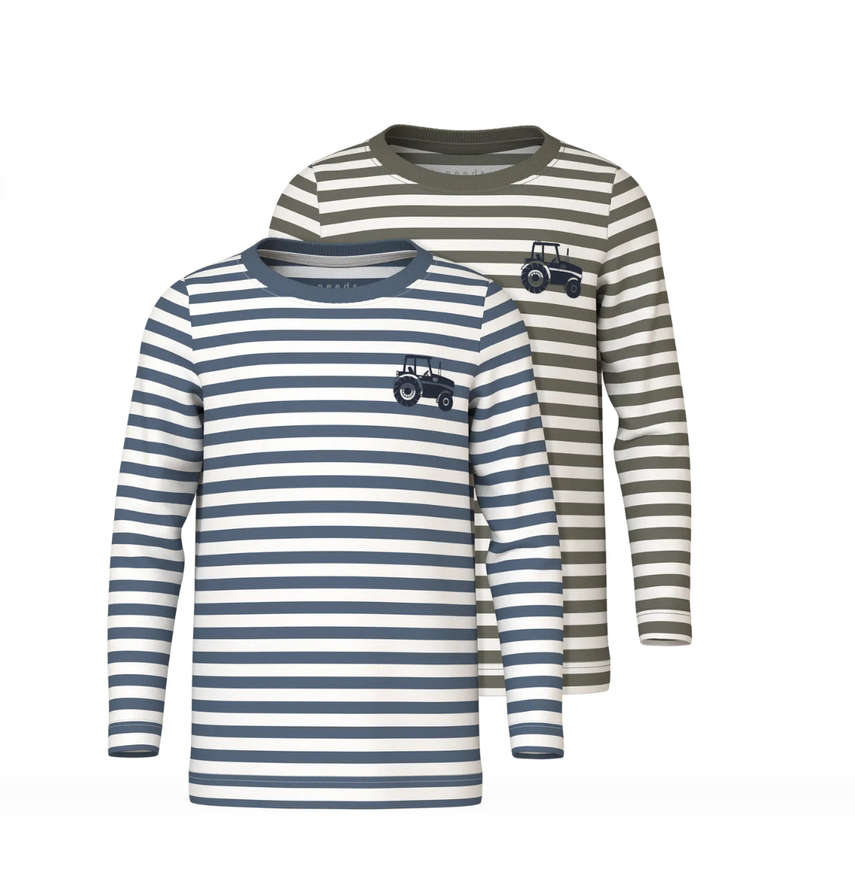 name it Langarmshirt Doppelpack (nmmvilly) Dusty Olive/China Blue