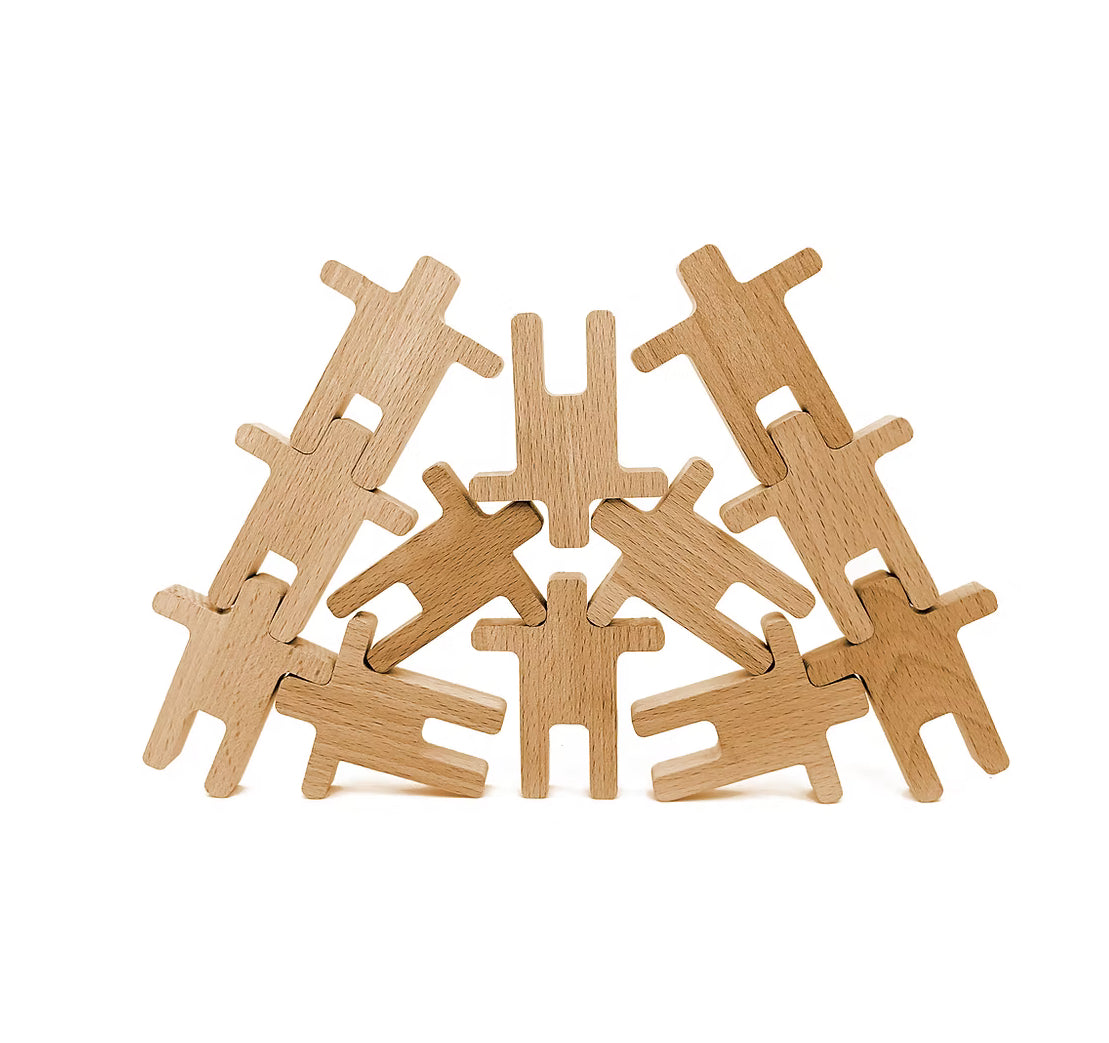 Neue Freunde STAPLA 12 Spielfiguren Holz