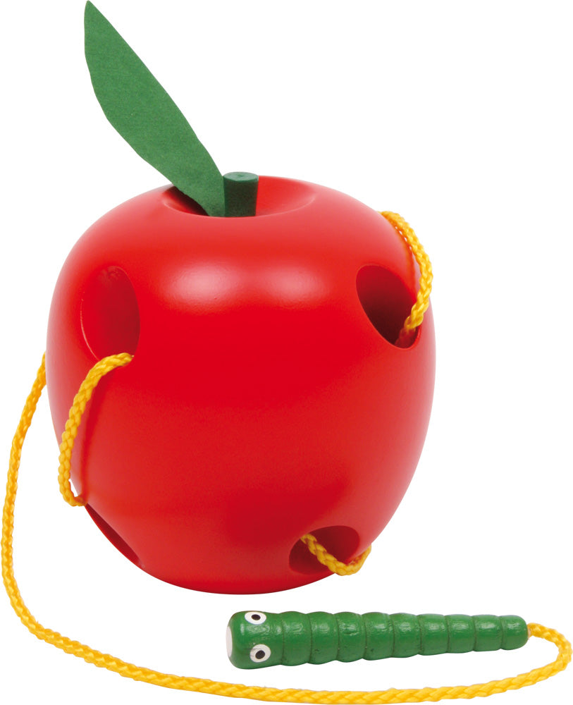 small foot Fädelspiel Apfel und Wurm