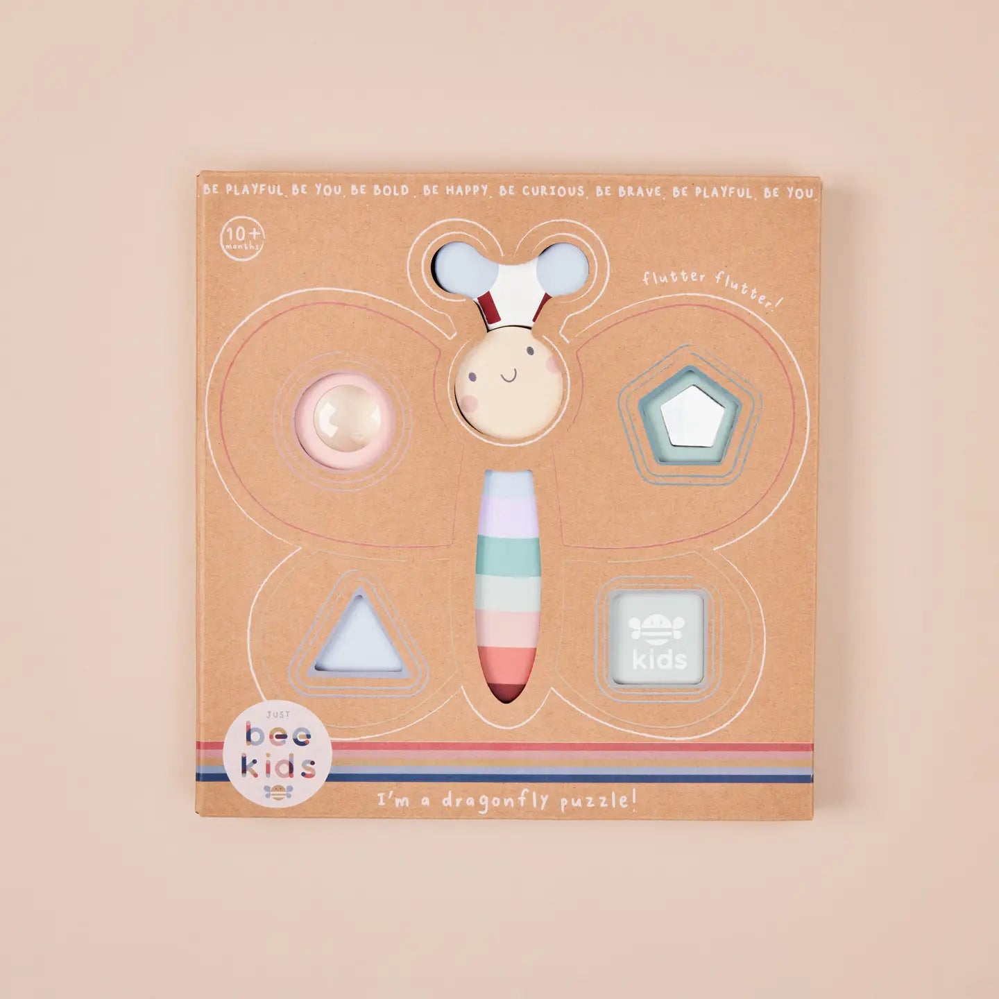 just bee kids Sensorisches Schmetterlingspuzzle aus Holz