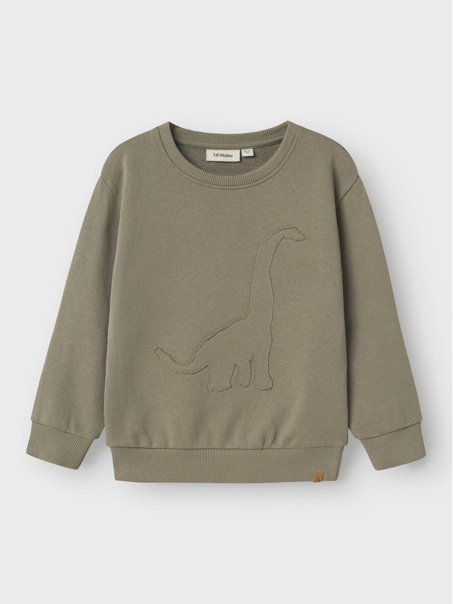 Lil’Atelier Sweatshirt mit Dino oliv (nmmjobo)