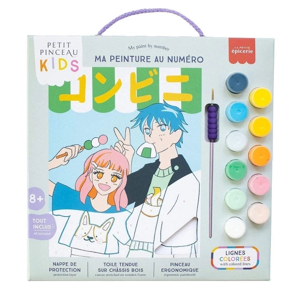 La petite épicerie Malen nach Zahlen Set Kids Konbini