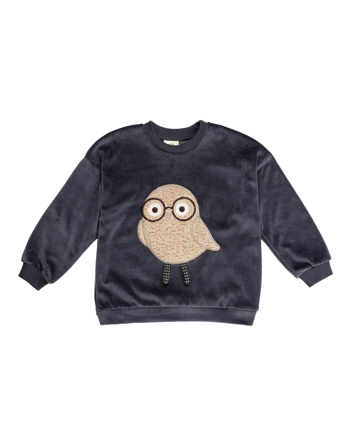 wooly organic Sweatshirt blau mit Eule