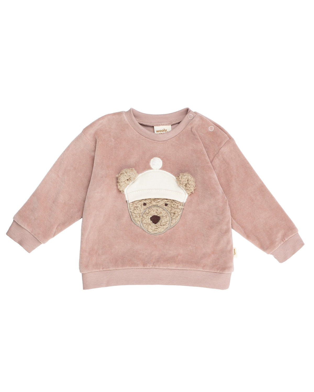 wooly organic Sweatshirt mit einem Teddybär
