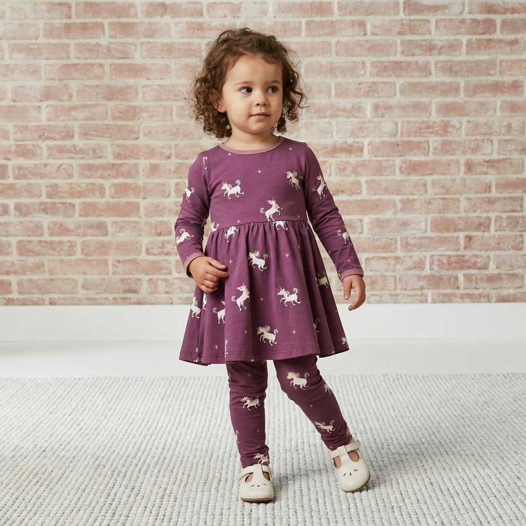 maxomorra langärmliges Kleid Einhorn