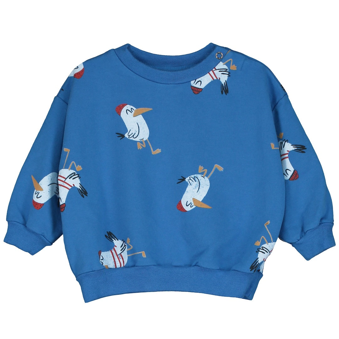 lötiekids blaues Sweatshirt mit Möwen
