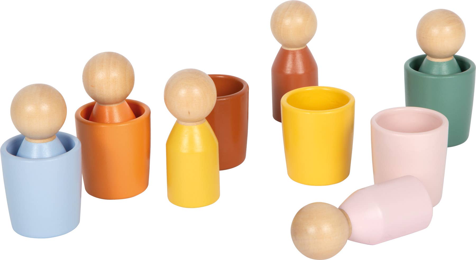 Montessori Sortierbecher mit Figuren | Motorik | Holz
