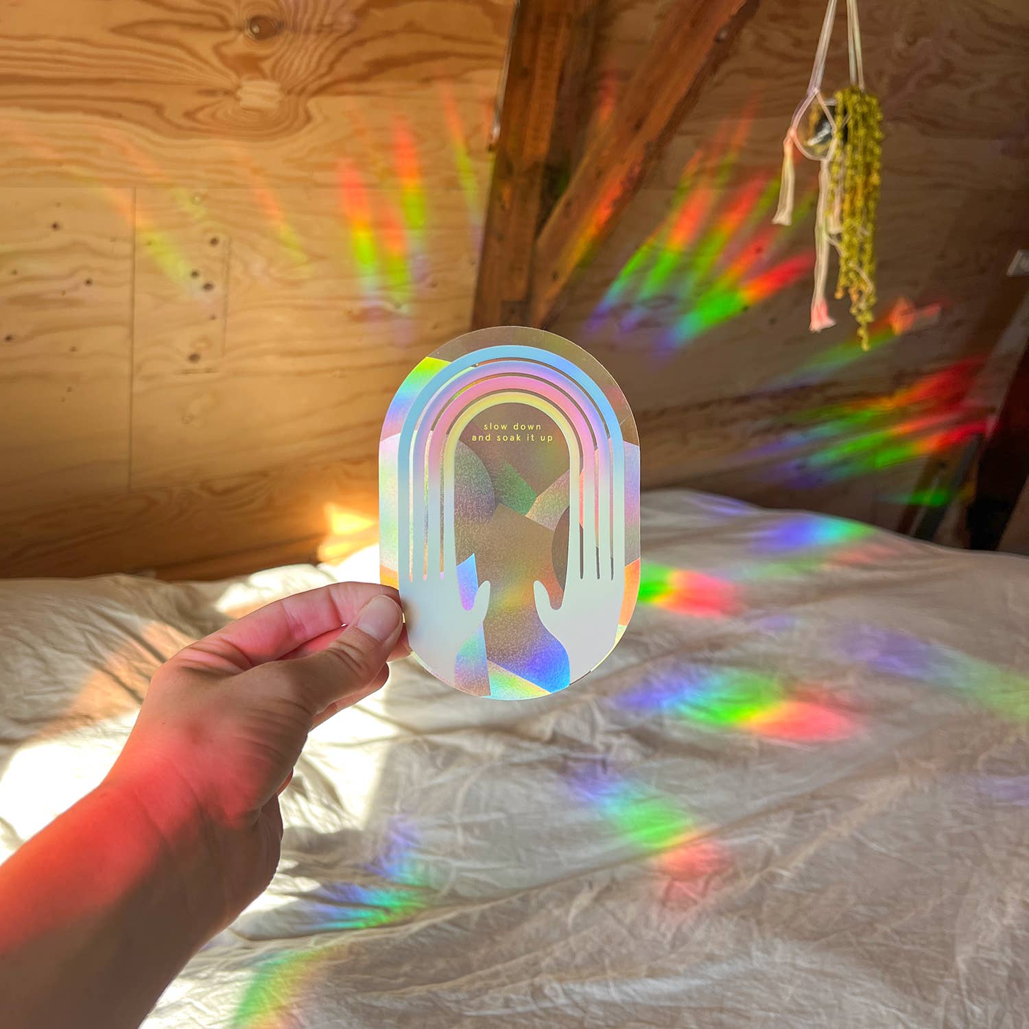 botanopia Regenbogen Aufkleber - Entschleunigen und genießen