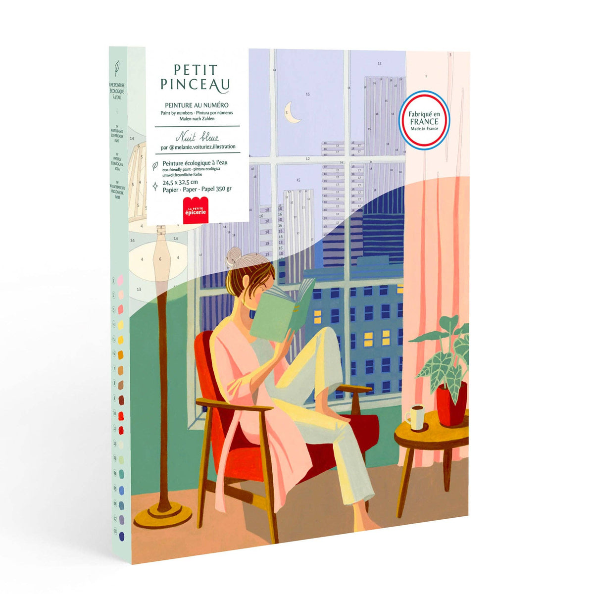 La petite épicerie Malset nach Zahlen - Blaue Nacht