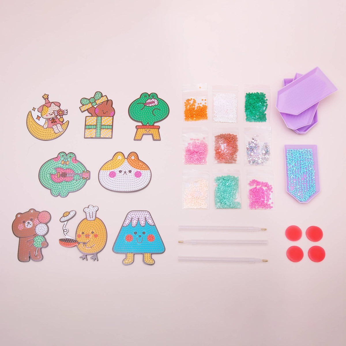 La petite épicerie Diamond-Painting-Set für Kinder – Party-Pack (8 Magnete)