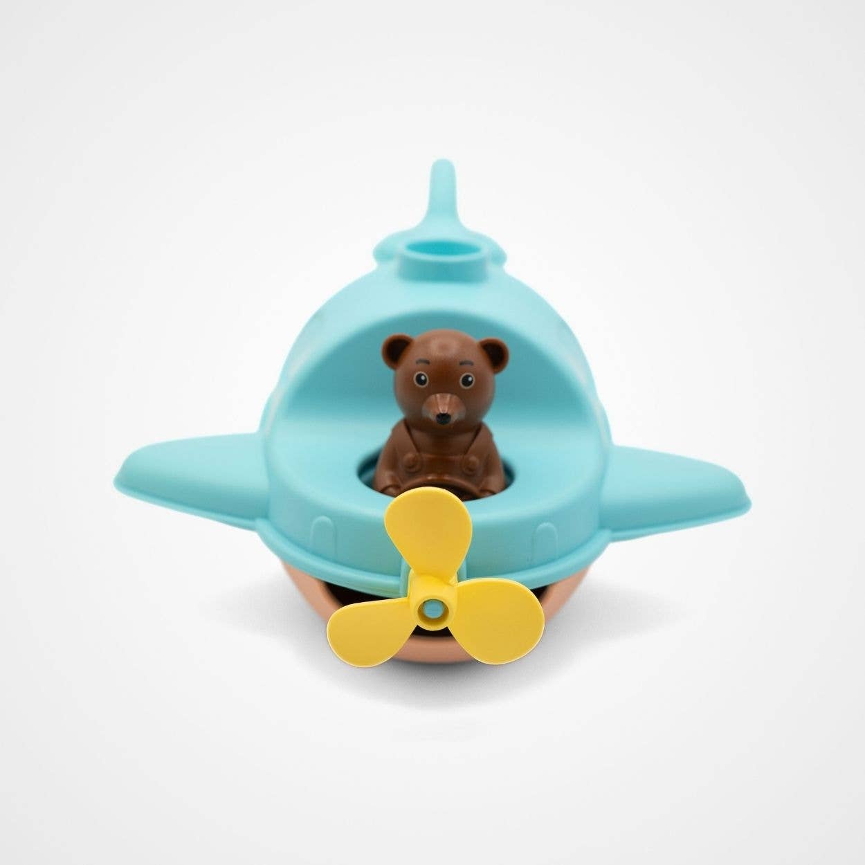 Le Jouet Simple Wasserflugzeug-Boot Kleiner brauner Bär - Minze
