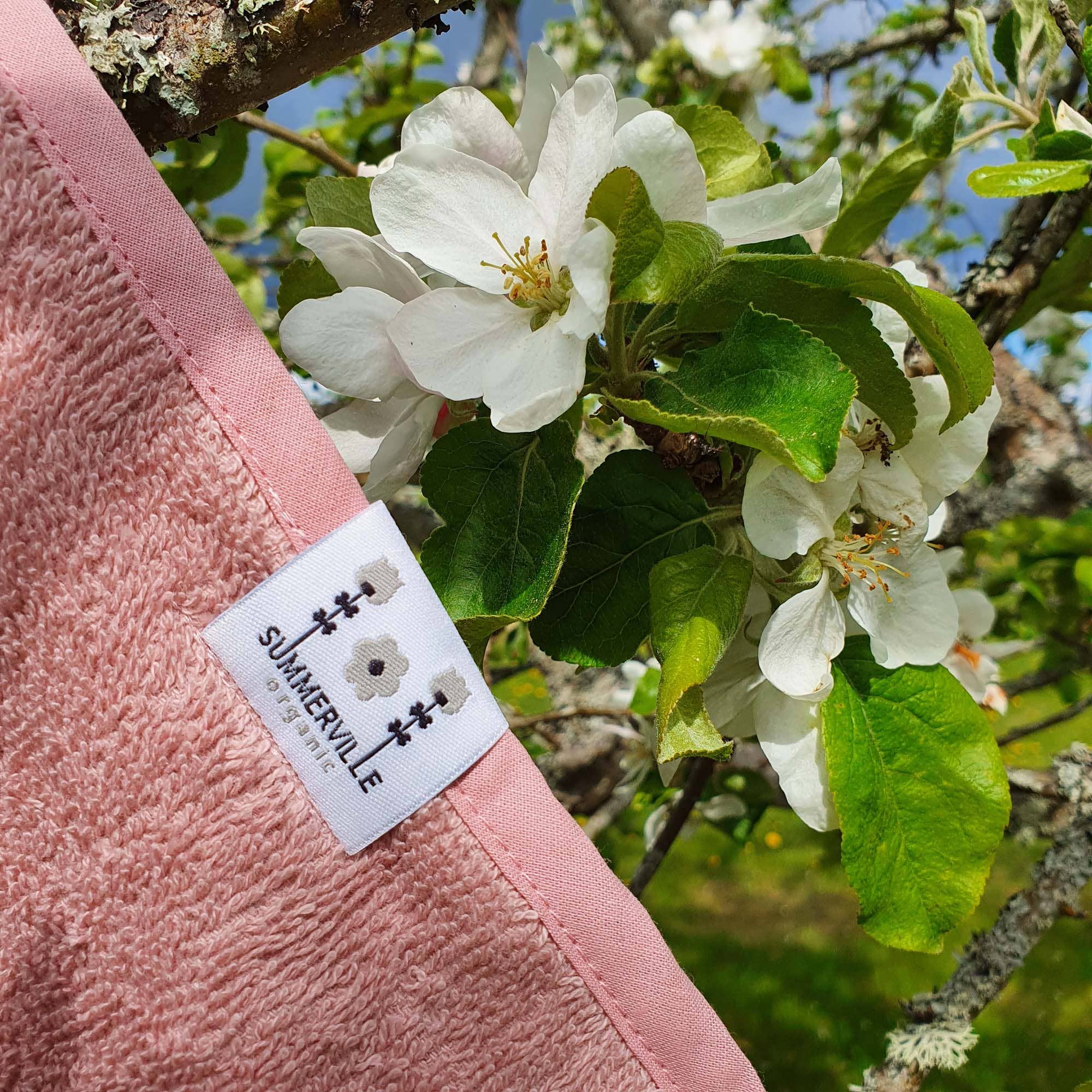 Bio-Babytuch mit Kapuze Rabbit Pale Mauve