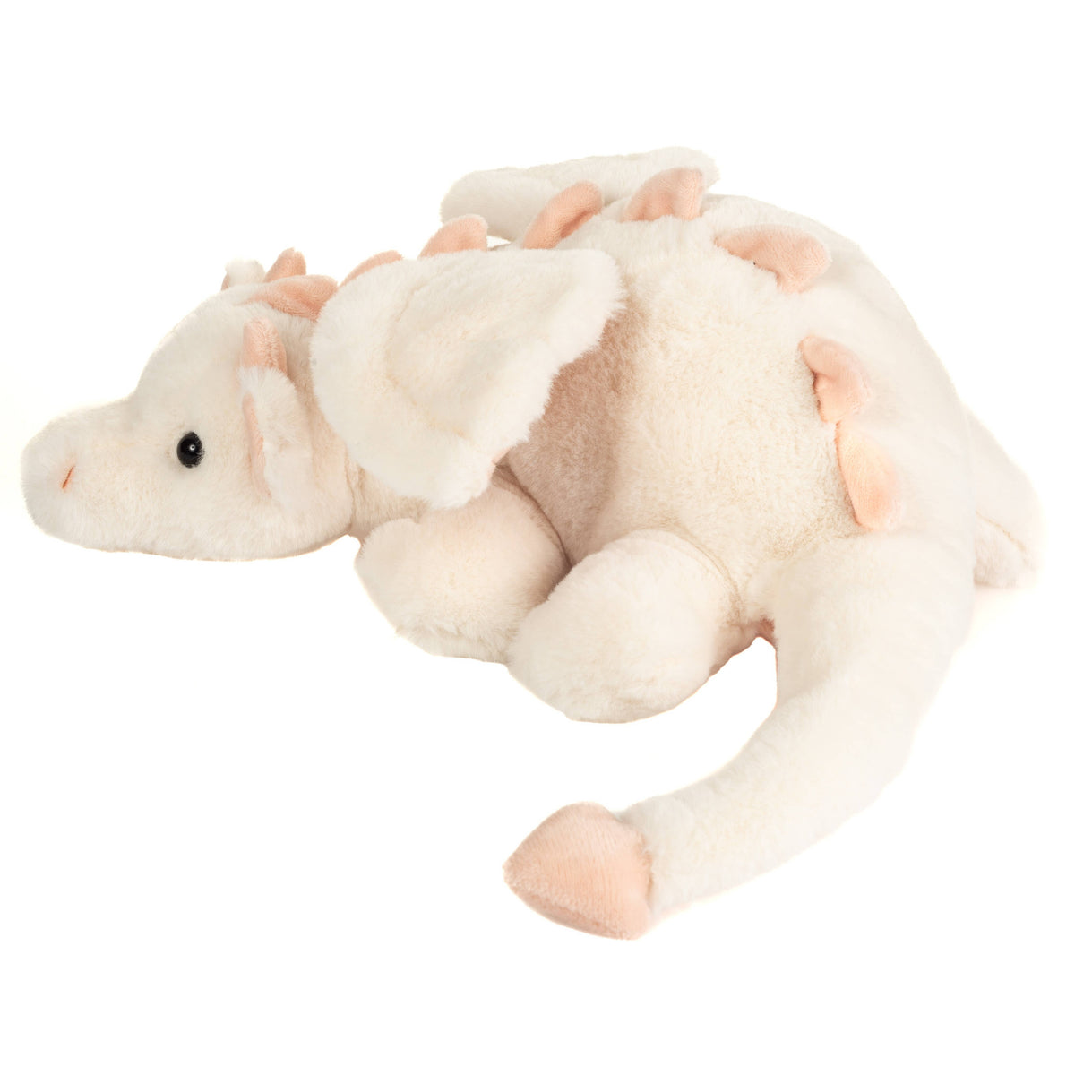 Teddy Hermann Drache Fluffy weiß-rosa 32 cm