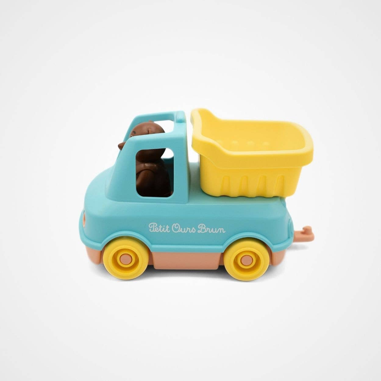 Le Jouet Simple Lastwagen Kipper Kleiner brauner Bär – Minze