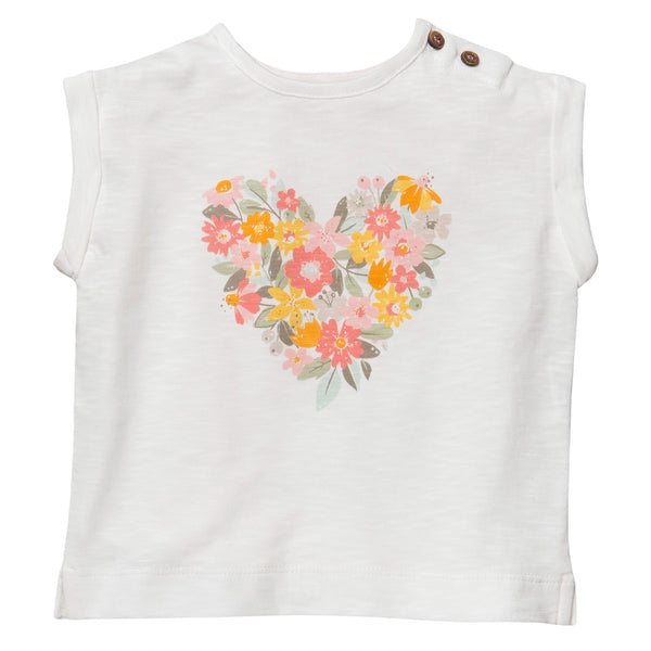 People wear organic ärmelloses T-shirt mit Blumenprint